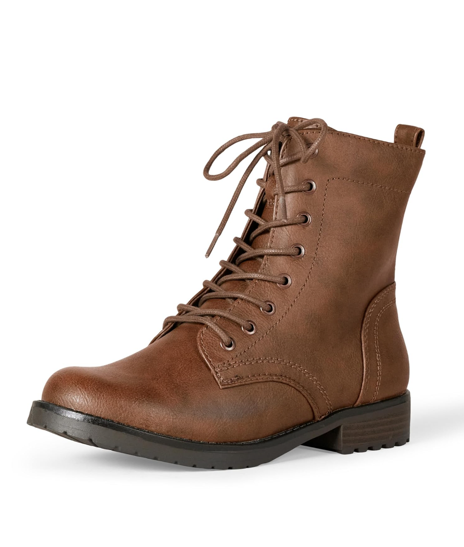 Amazon Essentials Women's Lace-Up Combat Boots US 6