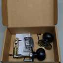 Amazon Basics Exterior Door Knob With Lock, Coastal, Matte Black