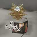 Christmas Tree Topper Lighted with 6 Projection Slides, PliMook Snowflake Christmas Tree Topper LED Rotating 3D Lighted Tree Toppers Glitter Tree Topper Projector for Christmas Tree(Gold)