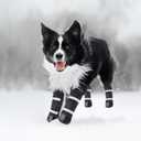 Hipaw Waterproof Dog Boots for Winter Snow Rain,Non-Slip Dog Shoes for Medium to Large Dogs,Extended Cuff Paw Protectors for Outdoor Walking Hiking