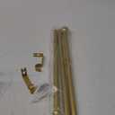 Curtain Rods for windows 32-48 inch, 5/8 inch Decorative Gold Splicing Heavy Duty Metal Curtain Rod set with Brackets