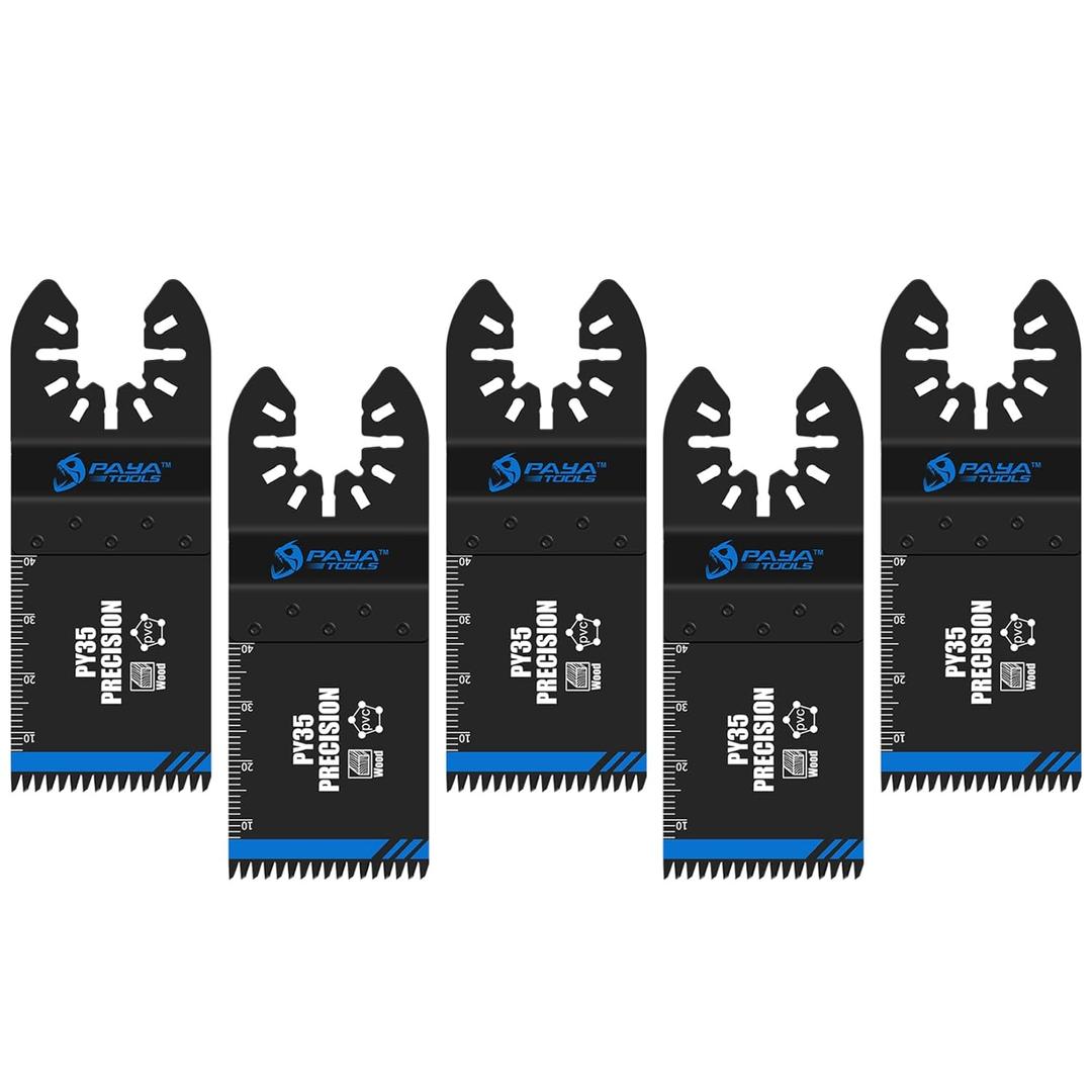 Japanese Tooth Oscillating Saw Blades, Universal Quick Release Oscillating Multitool Blades Clean Cut for Plastic, Wood and PVC (3-Pack)