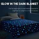 Elegear Cooling Blanket for Kids, Glow in The Dark Blanket, 59"" x 79"", Blue