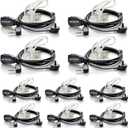 Case of 10, Retevis Walkie Talkies Earpiece with Mic 2 Pin Acoustic Tube Headset, for RT22 RT21 RT68 H777, Compatible with Pxton Baofeng BF-888S BF-T26 Kenwood walkie talkie, Two Way Radio Earpiece