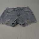 ZOLUCKY Women's Casual Summer Denim Shorts Mid Waisted Stretchy Ripped Jean Shorts with Pockets (Medium, C Light Blue)