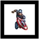 Trends International Gallery Pops Marvel Comics Avengers - Captain America Wall Art Wall Poster, 12" x 12", Black Framed Version