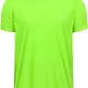 Boys Neon Shirts Dry Fit Athletic T Shirts UPF 50+ Performance Cooling Shirt Short Sleeve Rash Guard Kids Top for Boys Girls (Green)