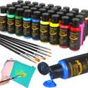 Colorful Acrylic Leather Paint Set, 36 Colors Leather Paint for Shoes| Leather Accessories | Premium Shoe Paint Kit for Sneakers | Bags | Purses | Waterproof, Flexible, Long-Lasting Sneaker Paint Kits