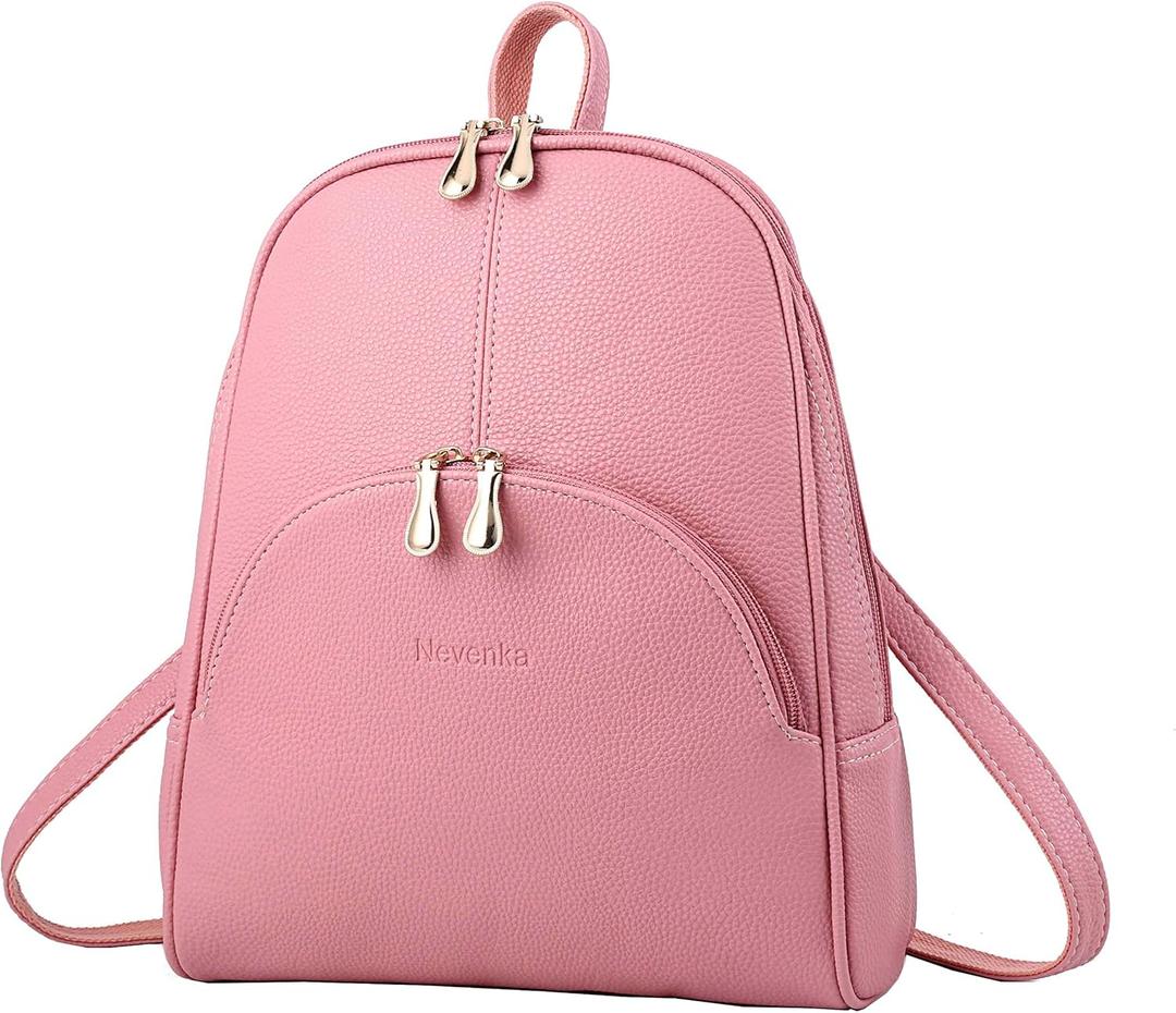 Nevenka Backpack Purse for Women Casual Shoulder Bag PU Leather Zipper Closure Adjustable Strap | Casual, Zipper Closure, Adjustable Strap