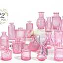 RUCKAE Pink Flower Vase in Bulk 22 Glass Bud Vases Vintage Small Vases for Centerpiece Table Wedding Decorations Home Decor Party