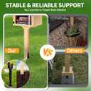 Little Library Mount Kit, Waterproof 4x4x31.5" Wood Post, Post Bracket, No-Dig Ground Anchor, Easy Installation for Outdoor Use, Ideal for Community Sharing, Support All Sizes of Little Libraries