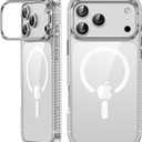 VOFATA for iPhone 17 Pro Max Case with Stash Camera Stand, Fit for MagSafe, 10FT Mil-Grade Protection with Camera Control Cover, Clear Transparent Magnetic iPhone 17 Pro Max Phone Case, Clear