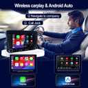 4G+64G Android13 7 Inch IPS Screen Wireless Apple CarPlay Android Auto Car Stereo for VW Jetta Seat Passat Tiguan CC Golf Skoda Radio with FM AM RDS BT GPS WiFi SWC Backup Camera MIC
