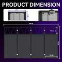 RDCMKL DJ Table Stand Portable Booth, All-Metal Heavy-Duty Foldable DJ Stand, Iron Plate Surface DJ Facade Booth, with 8 Machine-Washable Scrims, Travel Bag