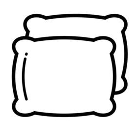 White Pillows Small, Medium, and Large