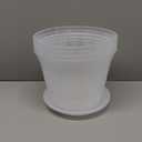 Orchid Pot, 8 Inch 4 Pack Orchid Pots with Holes and Saucers, Clear Plastic Orchid Pots