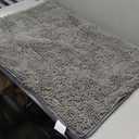 Noahas 24''x 60'' Grey Long Bathroom Rugs Runner,Absorbent Bath Mats for Bathroom Non-Slip with Rubber Backing,Soft Washable Carpet,Plush Chenille Shower Mats Shaggy Durable Bath Rugs