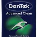 DenTek Floss Picks, Advanced Clean, Plaque Remover, 20 Count, Pack of 8