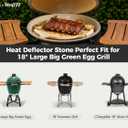 Cordierite Baking Pizza Stone for Big Green Egg Accessories, for 18" Large Big Green Egg, Vision HD1, for Kamado Grills, for Char-Griller AKORN Kamado, Heat Deflector w/ 3 Legs