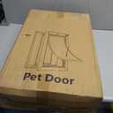 3-Flap Dog Door, All Aluminum Alloy Large Doggy Door Doggie door for Wall, Heavy Duty Pet Door Easy to Install, Energy Efficient, Telescoping Tunnel for Interior & Exterior Wall, Pet Up to 110Lb-Black