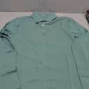 Women's Button Down Shirts Long Sleeve Basic Classic Soft Shirt Collared Fashion Dressy Casual Blouses (XS Green)