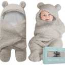 BlueMello Swaddle Blanket | Ultra-Soft Plush Essential for Infants 0-6 Months | Receiving Swaddling Wrap Grey | Ideal Newborn Registry and Toddler Boy Accessories | Perfect Baby Girl Shower Gift