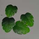 4 Pcs Turtle Leaf Tropical Artificial Palm Leaves Coasters Jungle Plant Cup Bowl Pad Drinks Mat for Coffee Mug Tea Home Party Décor