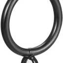 uxcell Curtain Rings Metal 1 Inch Inner Dia Drapery Ring for Curtain Rods Black 24 Pcs