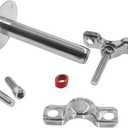 Wall Mount Pipe Supports,Ceiling Mount Pipe Strap Clamp,TTZEZE 304 Stainless Steel Adjustable Pipe Bracket Holder Pipe Straps with Screws for PVC Metal Water Pipe Tube Fitting (38-40mm/1.5-1.6'')