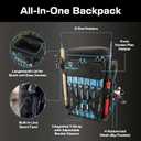Evolution Fishing Drift Series Tackle Backpack, Outdoor Rucksack w/ 6 Fishing Tackle Trays, Heavy Duty, 3700