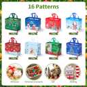COTOPHER 16 Pack Christmas Gift Bags with Handles, Large Reusable Christmas Bags, Non-Woven Shopping Bag for Xmas Gifts Wrapping Holiday Party Supplies, 12.8"9.8"6.7"