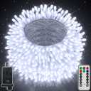 1000 LED 328 FT Christmas Light Outdoor, 8 Lighting Modes White String Lights with Remote, Christmas Lights for Outside Classroom Wedding Party Decor
