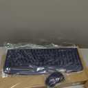 Wireless Keyboard and Mouse Combo, EDJO 2.4G Full-Sized Ergonomic Computer Keyboard with Wrist Rest and 3 Level DPI Adjustable Wireless Mouse for Windows, Mac OS Desktop/Laptop/PC (Navy Blue)