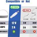 12V Power Cord Compatible with Hatch Restore 1 & Restore 3 Sound Machine Cord Replacement