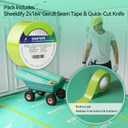 39" x 100' Heavy-Duty Temporary Floor Protection for Construction & Renovation, Green, Surface Protection Film for Hardwood Floors, Tile&Hard Paint Protection. (S-180G 39" x 100')