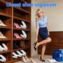 15 Pack Shoe Slots Organizer, 4 Levels Adjustable Shoe Stacker Effective Space Saver 50% for Closet Organization, White