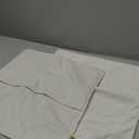 Throw Pillow Covers 18x18 Set of 2  Solid Decorative Pillow Cases for Couch, Sofa, Bed  Square Cushion Covers with Piping (No Insert) Misty White