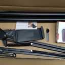 Floor Stand Kindle Holder with Remote Page Turner for Reading in Bed, Tablet Stand with 6.6lb Stable Base, Kindle Accessories Clicker Tablet Holder for Kindles Tablets iPhones 4.7-12.9 inch(Black)