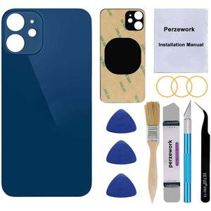 OEM Rear Back Glass Replacement for iPhone 12 mini 5.4 inches (Blue) with Reparing Toolkit