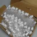 Flutesan 200 Pcs Clear Plastic Test Tubes 16 x 100 mm(10 ml) Test Tubes with Caps for Scientific Experiments,Halloween, Christmas, Scientific Themed Birthday Party Supplies, Candy Storage(White)