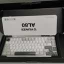 YUNZII AL80 Wireless Mechanical Keyboard,Full Aluminum CNC, Smart LCD Display,Hot Swappable Gasket Mount 75% Layout with Knob,BT/2.4G/USB-C,QMK/VIA Support for Win/Mac (Silver, Gateron Zero Switch)