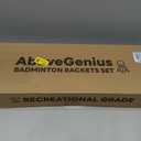 AboveGenius Badminton Rackets Set, Lightweight & Durable Badminton Set (Includes 6/12 Racquets, 6/12 Birdies), Outdoor Backyard & School Games for Adults, Teens, Families and Beginners