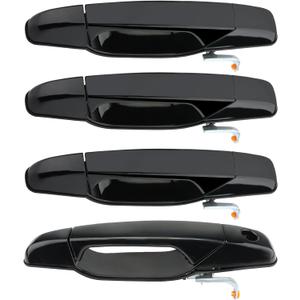 Black Exterior Door Handles Compatible with Chevy Avalanche, for Silverado Suburban, for GMC Sierra Yukon, for Cadillac Escalade 2007-2013, Front Rear Side for 22738721 20828258