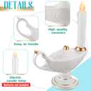 Teenyyou 1 Pc Nurse Graduation Lamp Nursing Lamp for Pinning Ceremony Battery Powered Nightingale Lamps Nurse Week Gift LED Candle (Batteries Not Included) (Gold Trim,Small)