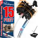 Sealegend 15 Feet Dryer Vent Cleaner Kit/Lint Remover/Upgraded Flexible Quick-Snap Brush with Drill Attachment/Fireplace Chimney Brushes for Easy to Clean/Cleaning Tool Use with or Without Power Drill