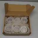 6 Pcs Yogurt Pudding Jars Bottles With Plastic Lids Ideal for Jam, Honey, Wedding Favors, Shower Favors, Baby Foods (5.5 oz (150ml))