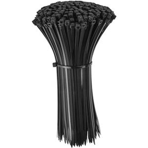 Black Zip Ties 0.19 * 11.81 Inch 200 Pack UV Resistant Nylon Wire Ties,Tensile Strength Heavy Duty Cable Wire Ties for Indoor and Outdoor Use