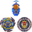 Hozuumo Gyro Battling Top Burst Gyro Toy Set, with Gyro Launchers and Handle Combat Battling Game, Gift for Kids Children, B-187+B-192