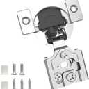 Chibery 10 Pack 5/8" Overlay 3D Soft Close Concealed Hinge for Face Frame Door, Smooth Slow Self Closing Hinges, Satin Nickel, Hidden 105 Open Angle Stainless Steel Hinge for Kitchen Cabinet Door