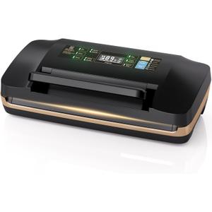 Vacuum Sealer Machine, Built-in Cutter, Bags Storage & Easy-Lock Handle, Includes Free Bags, Black